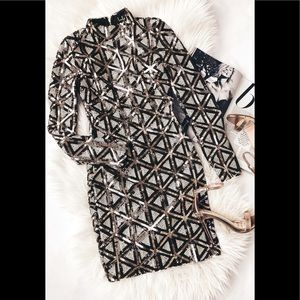 NWT LULU’S WAKING UP IN VEGAS SEQUIN DRESS, XS🎊🎉